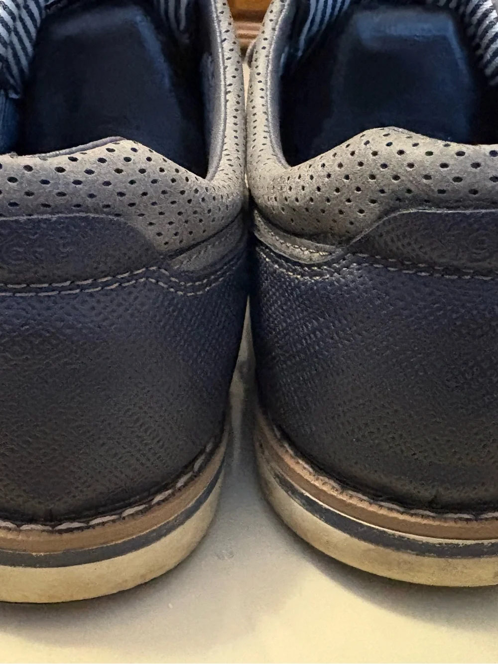 Nunn Bush Men's Chase Plain Toe Oxford 10M Gray Blue - Condition Great
